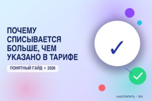 Почему списывается больше, чем указано в тарифе